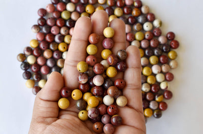 Mookaite Beads, Natural Round Crystal Beads 4mm to 12mm