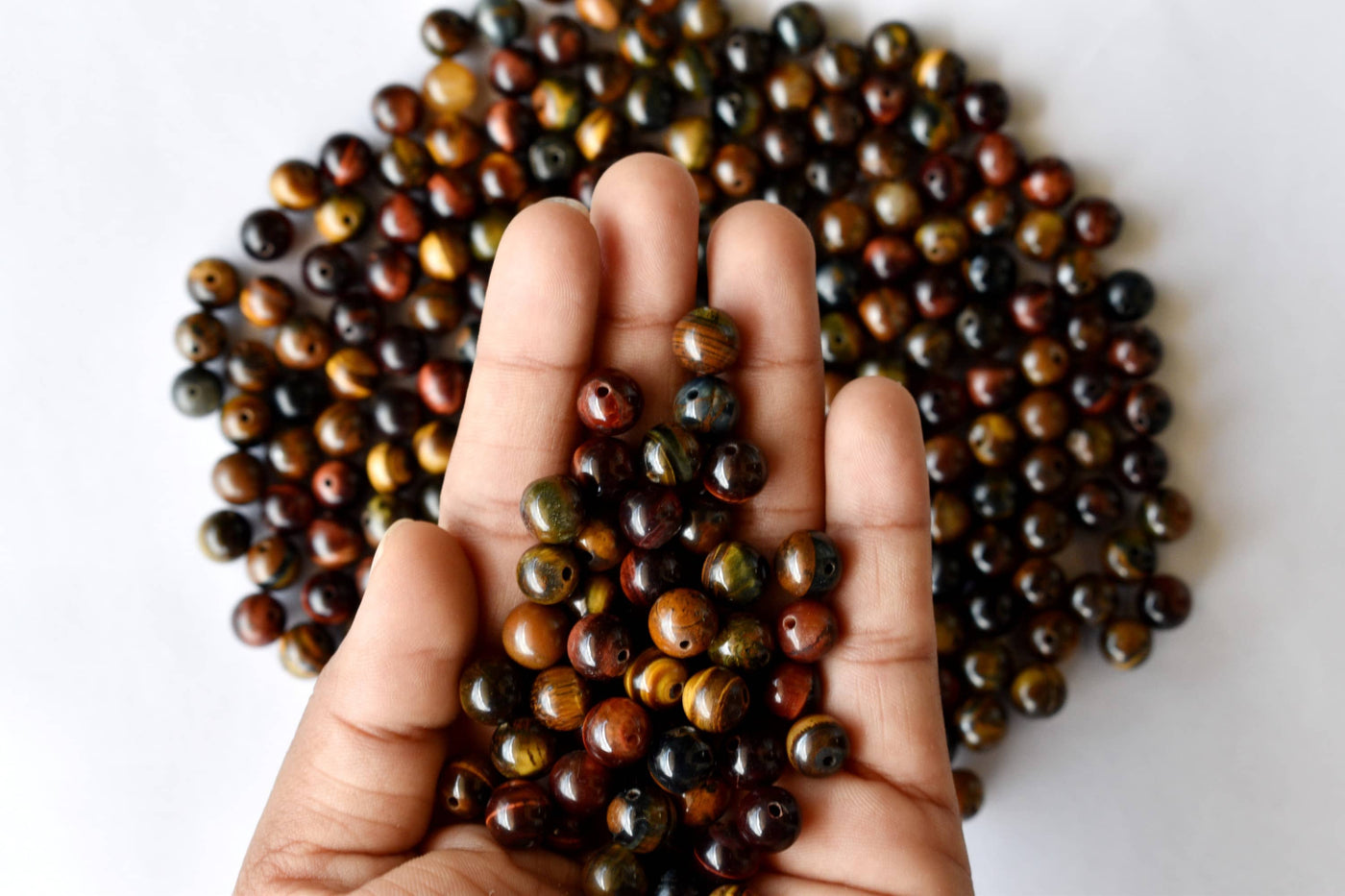 Multi Tiger Eye Beads, Natural Round Crystal Beads 6mm to 10mm