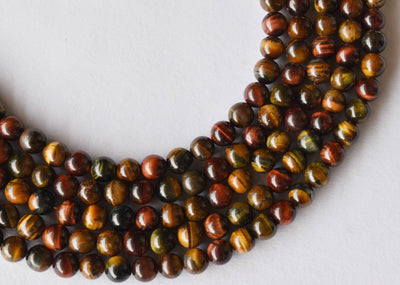 Multi Tiger Eye Beads, Natural Round Crystal Beads 6mm to 10mm