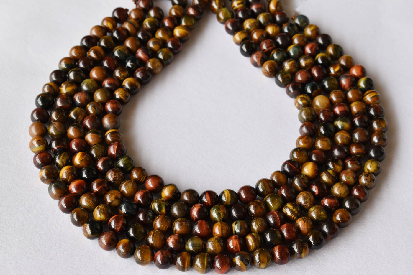 Multi Tiger Eye Beads, Natural Round Crystal Beads 6mm to 10mm