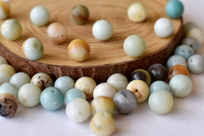 Multi Amazonite Beads, Natural Round Crystal Beads 4mm to 10mm