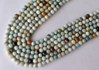 Multi Amazonite Beads, Natural Round Crystal Beads 4mm to 10mm