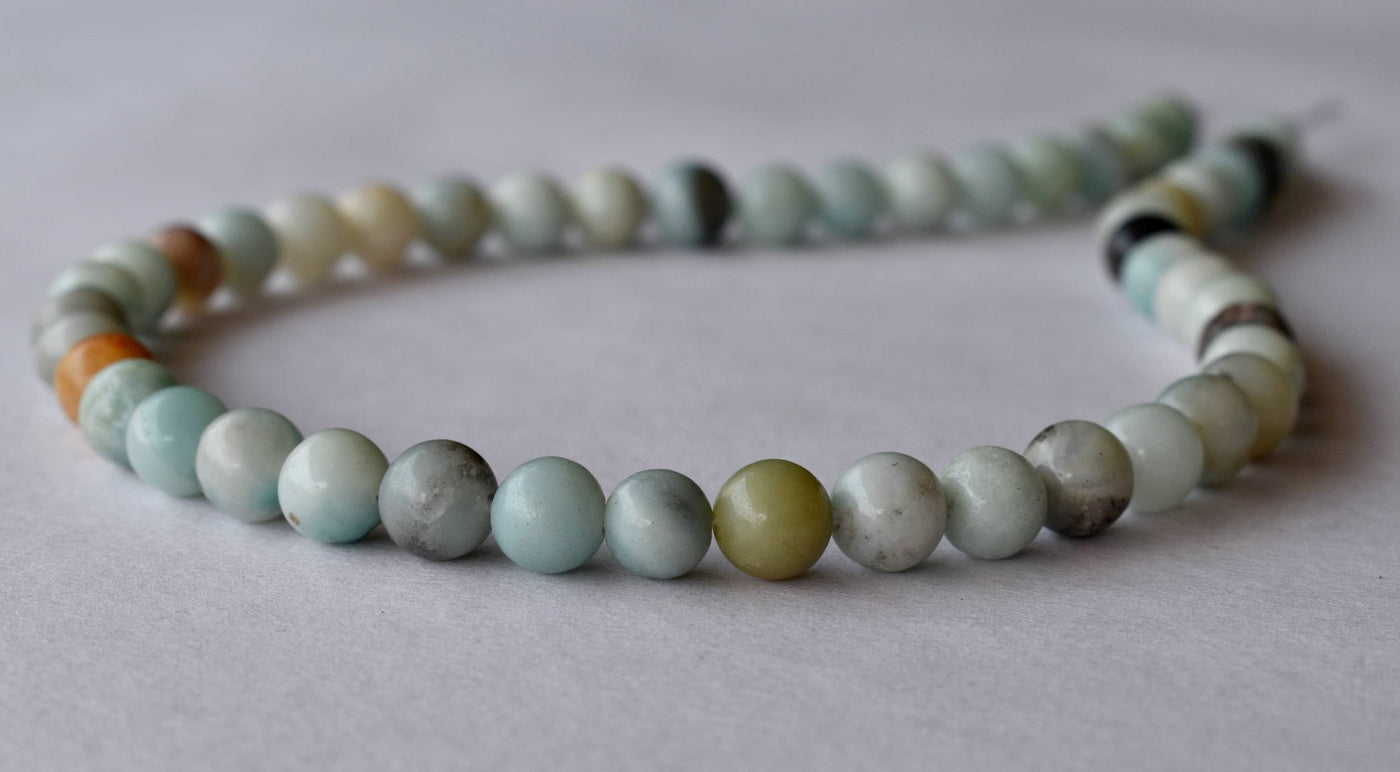 Multi Amazonite Beads, Natural Round Crystal Beads 4mm to 10mm