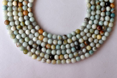 Multi Amazonite Beads, Natural Round Crystal Beads 4mm to 10mm