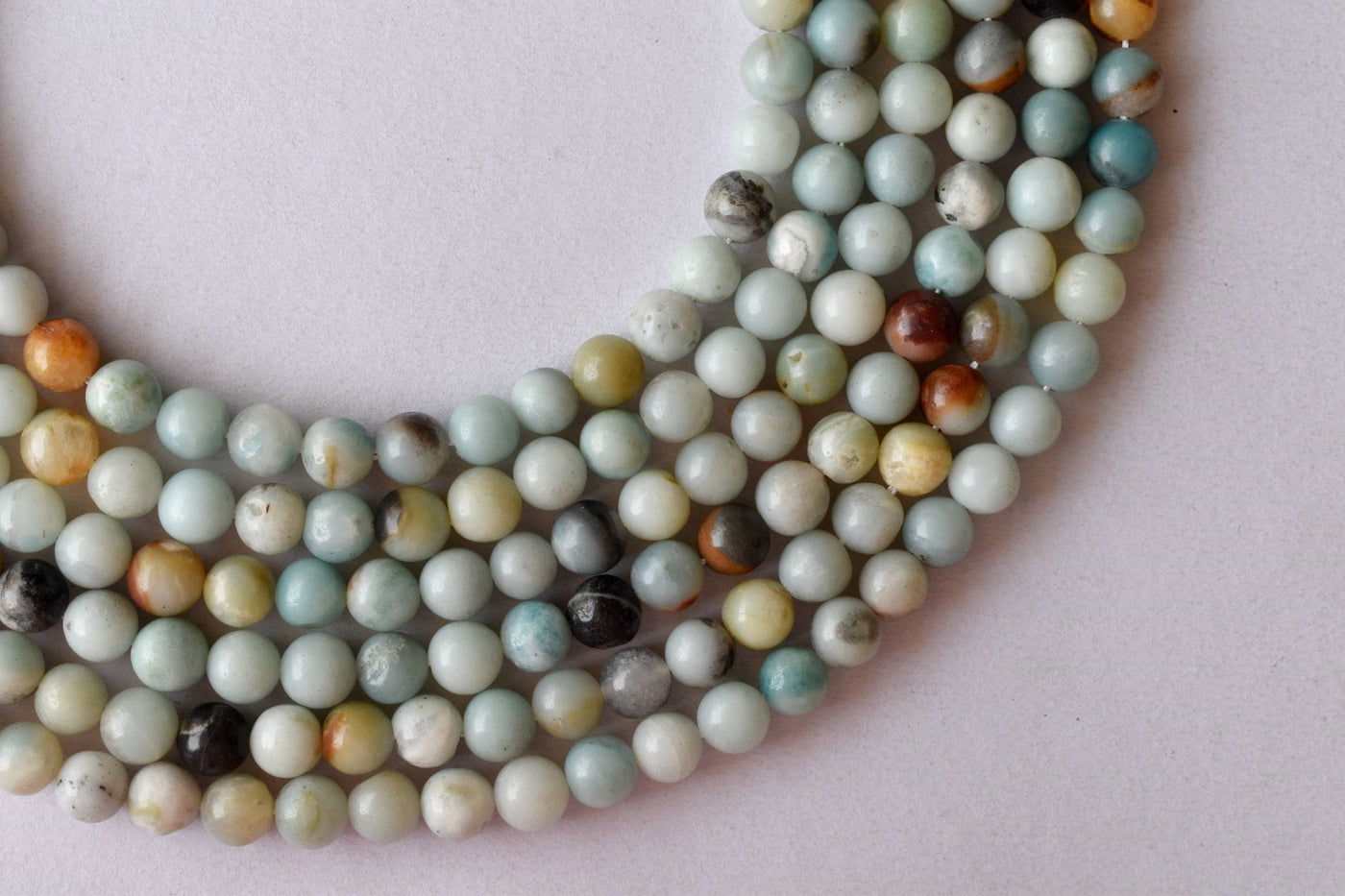 Multi Amazonite Beads, Natural Round Crystal Beads 4mm to 10mm