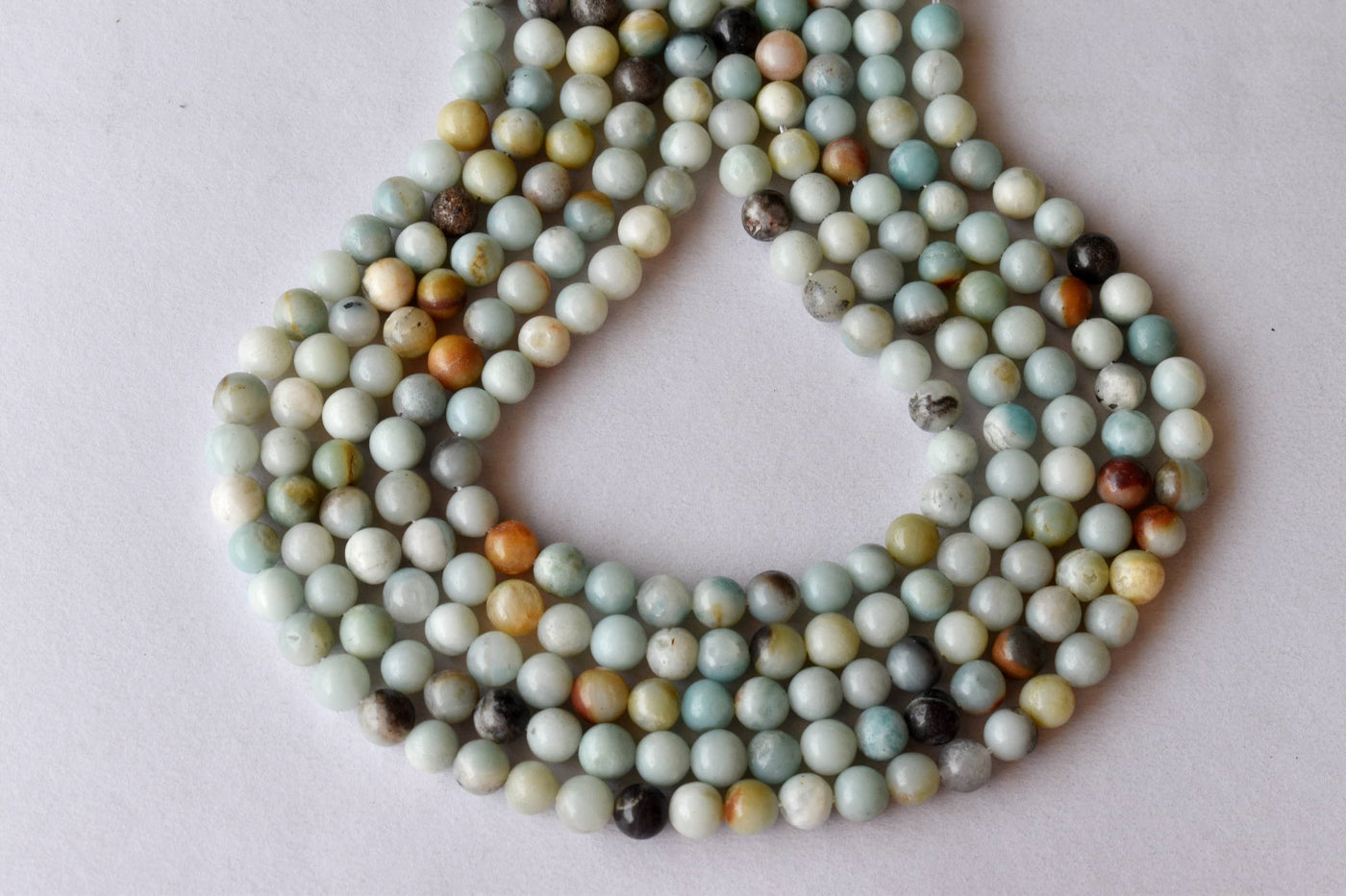 Multi Amazonite Beads, Natural Round Crystal Beads 4mm to 10mm