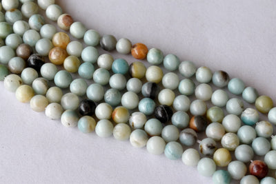 Multi Amazonite Beads, Natural Round Crystal Beads 4mm to 10mm