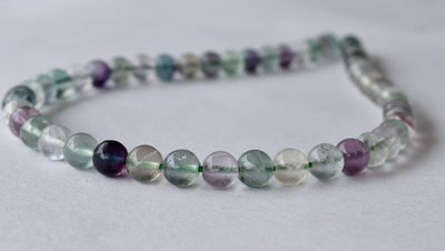 Multi Fluorite Beads, Natural Round Crystal Beads 4mm to 12mm