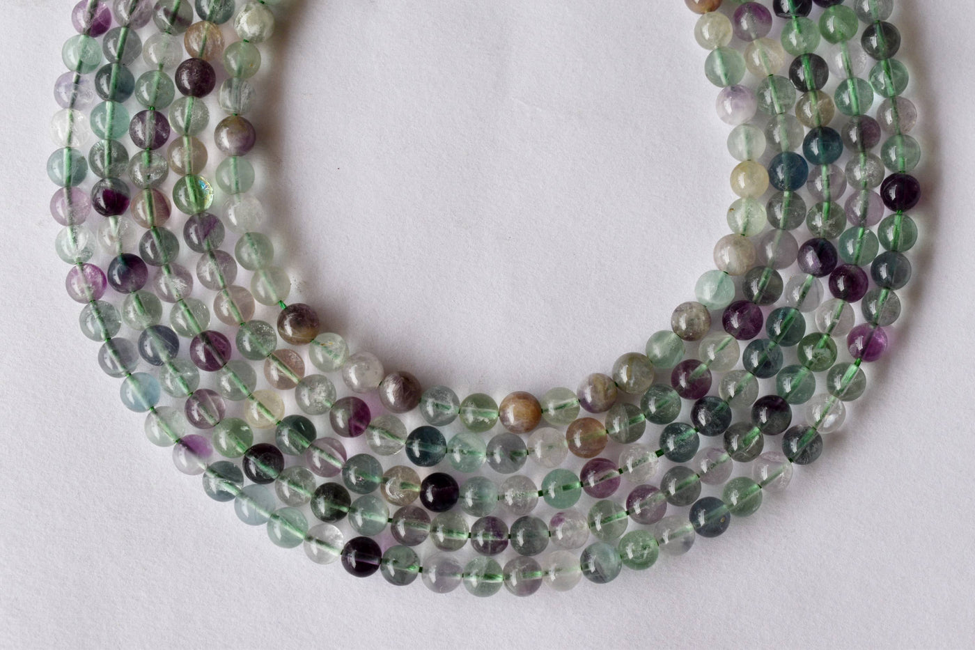 Multi Fluorite Beads, Natural Round Crystal Beads 4mm to 12mm