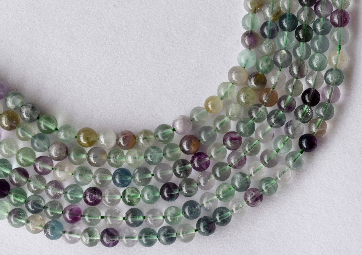 Multi Fluorite Beads, Natural Round Crystal Beads 4mm to 12mm