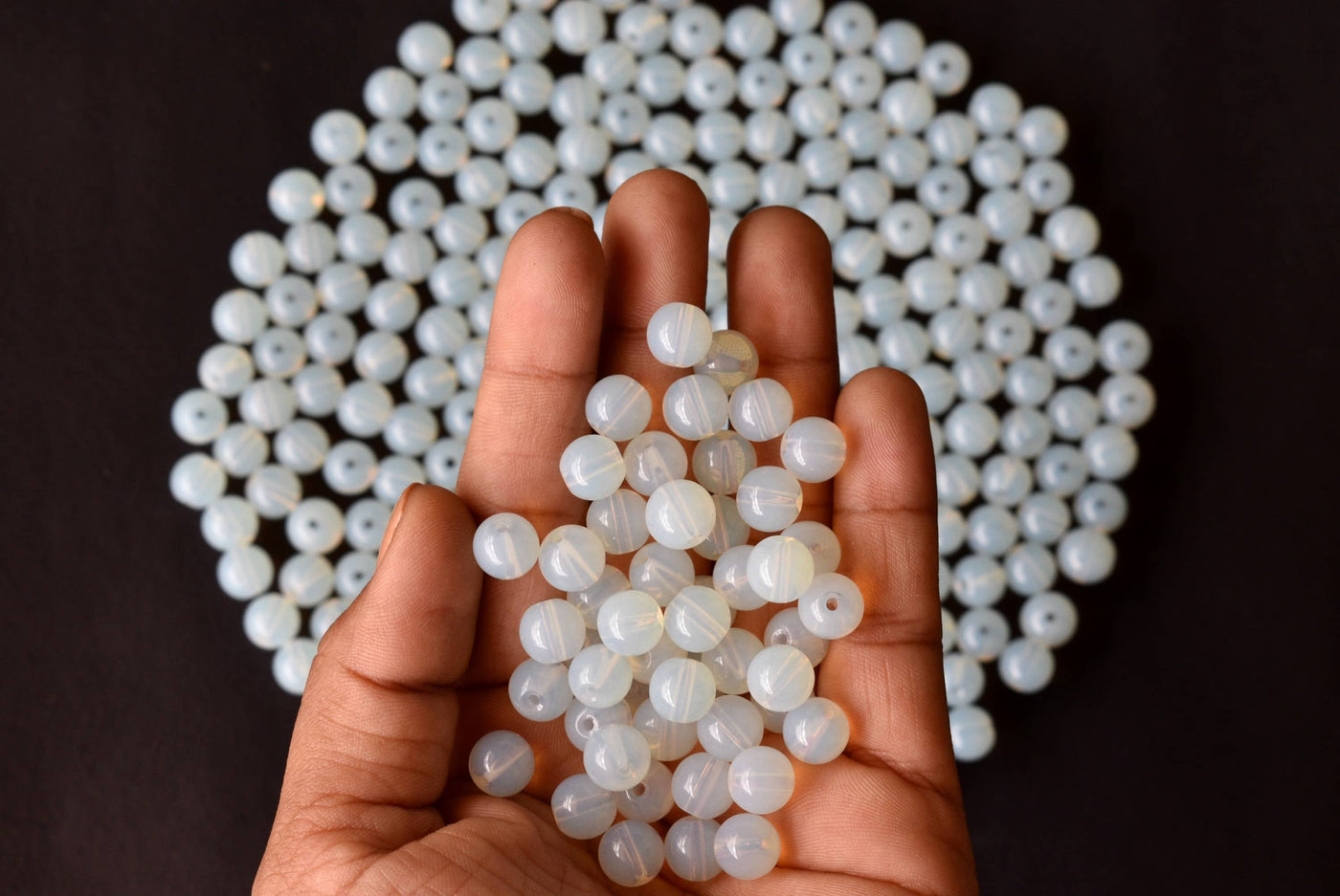 Opal Synthetic Beads, Natural Round Crystal Beads 4mm to 10mm