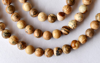 Picture Jasper Beads, Natural Round Crystal Beads 4mm to 12mm