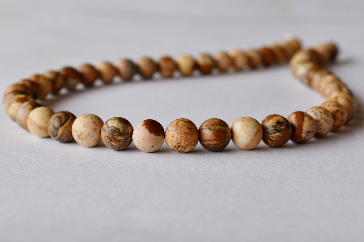 Picture Jasper Beads, Natural Round Crystal Beads 4mm to 12mm