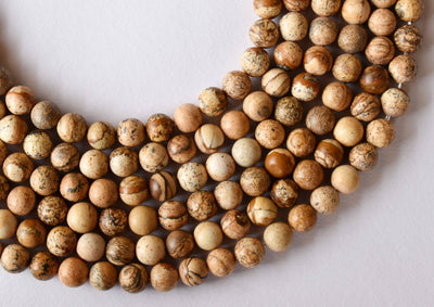 Picture Jasper Beads, Natural Round Crystal Beads 4mm to 12mm