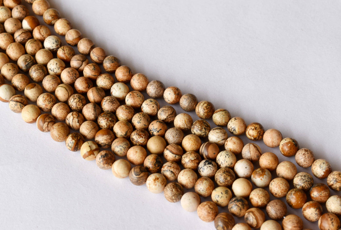 Picture Jasper Beads, Natural Round Crystal Beads 4mm to 12mm