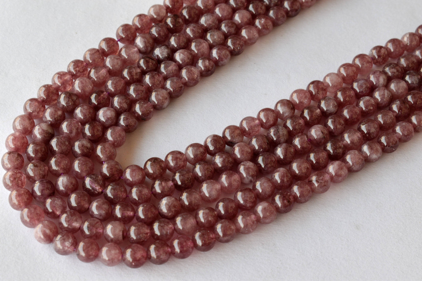 Pink Tourmaline Heated Beads, Natural Round Crystal Beads 4mm to 10mm