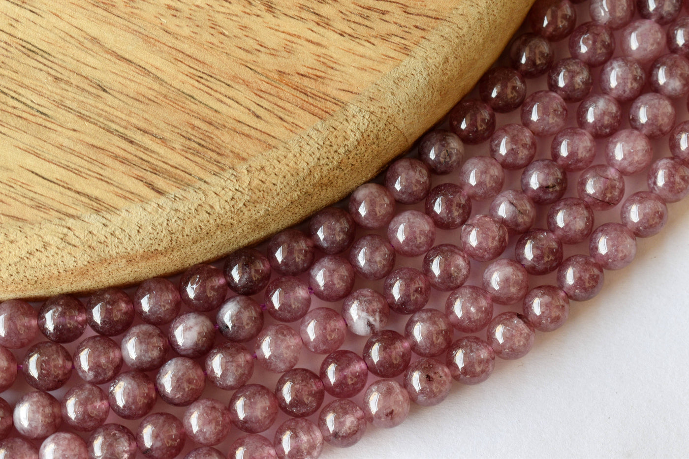 Pink Tourmaline Heated Beads, Natural Round Crystal Beads 4mm to 10mm