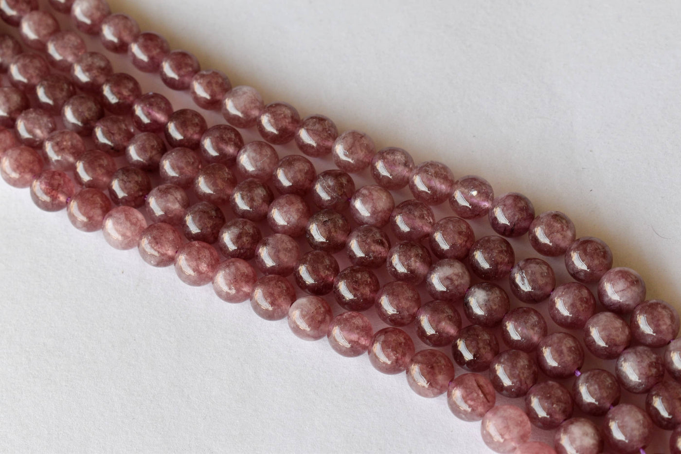 Pink Tourmaline Heated Beads, Natural Round Crystal Beads 4mm to 10mm