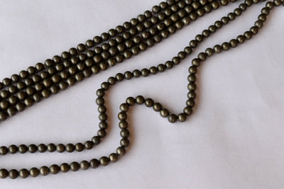 Pyrite Beads, Natural Round Crystal Beads 4mm to 10mm