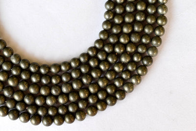 Pyrite Beads, Natural Round Crystal Beads 4mm to 10mm