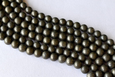 Pyrite Beads, Natural Round Crystal Beads 4mm to 10mm