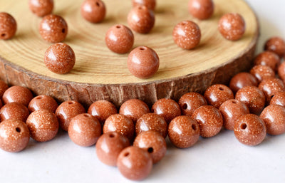 Red Sandstone Beads, Natural Round Crystal Beads 4mm to 12mm