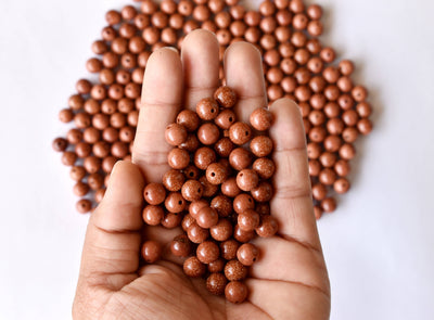 Red Sandstone Beads, Natural Round Crystal Beads 4mm to 12mm