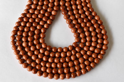 Red Sandstone Beads, Natural Round Crystal Beads 4mm to 12mm