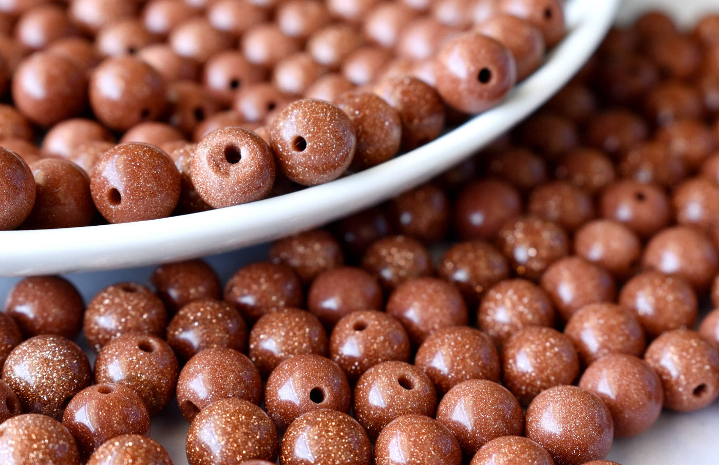 Red Sandstone Beads, Natural Round Crystal Beads 4mm to 12mm