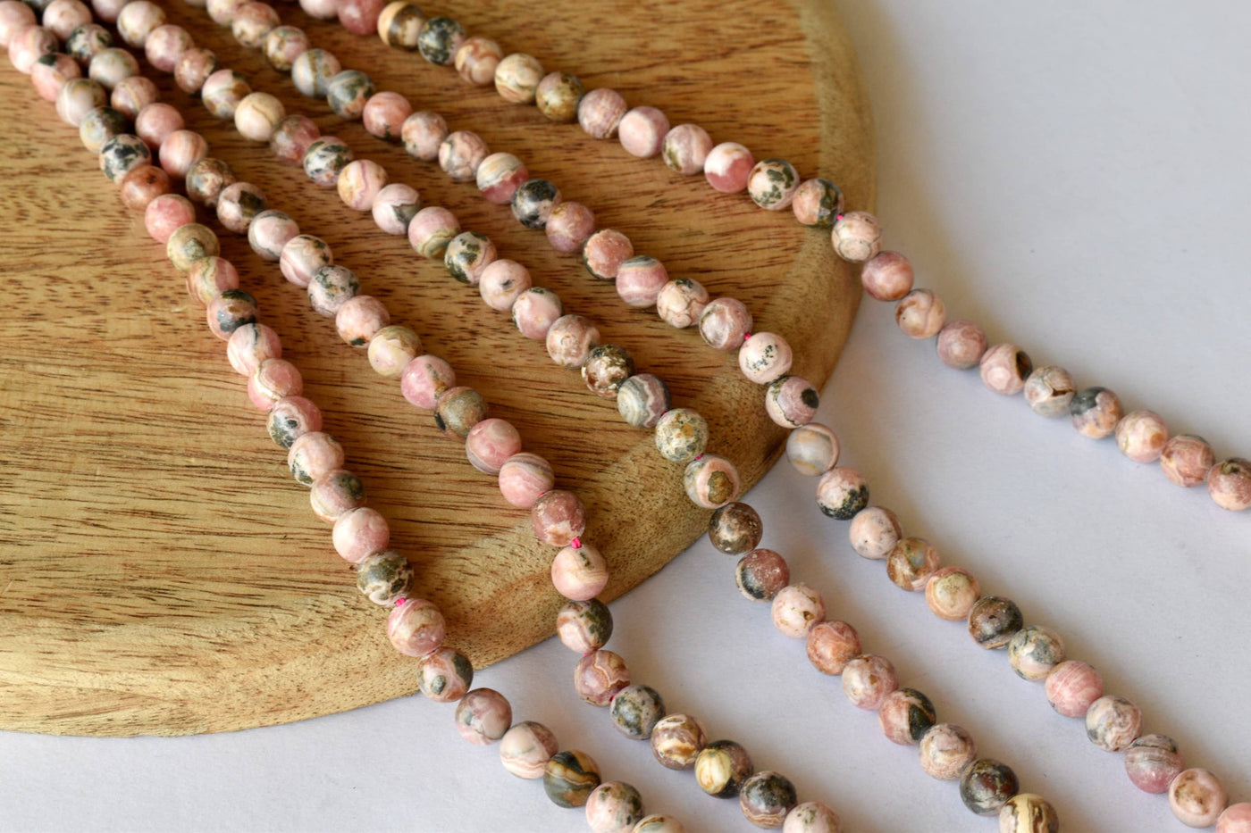 Rhodochrosite Beads, Natural Round Crystal Beads 4mm to 12mm