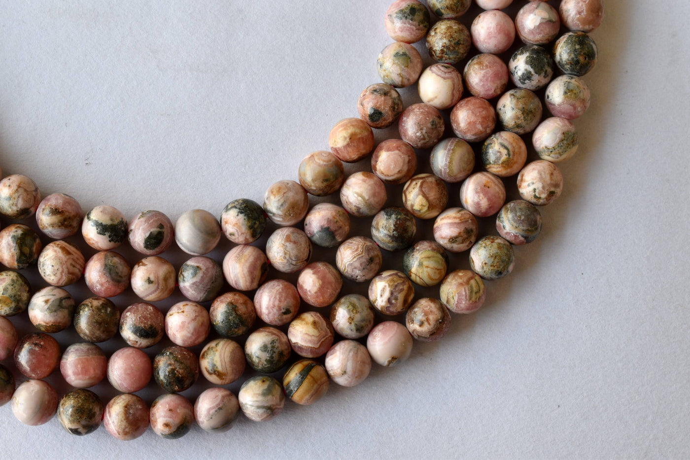 Rhodochrosite Beads, Natural Round Crystal Beads 4mm to 12mm