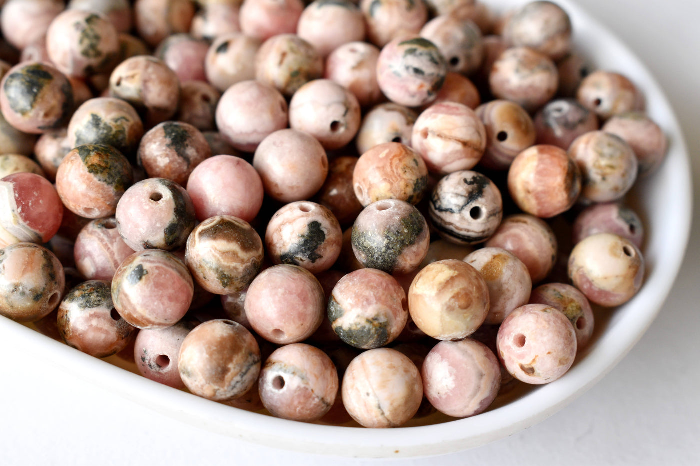 Rhodochrosite Beads, Natural Round Crystal Beads 4mm to 12mm