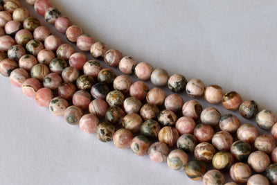 Rhodochrosite Beads, Natural Round Crystal Beads 4mm to 12mm