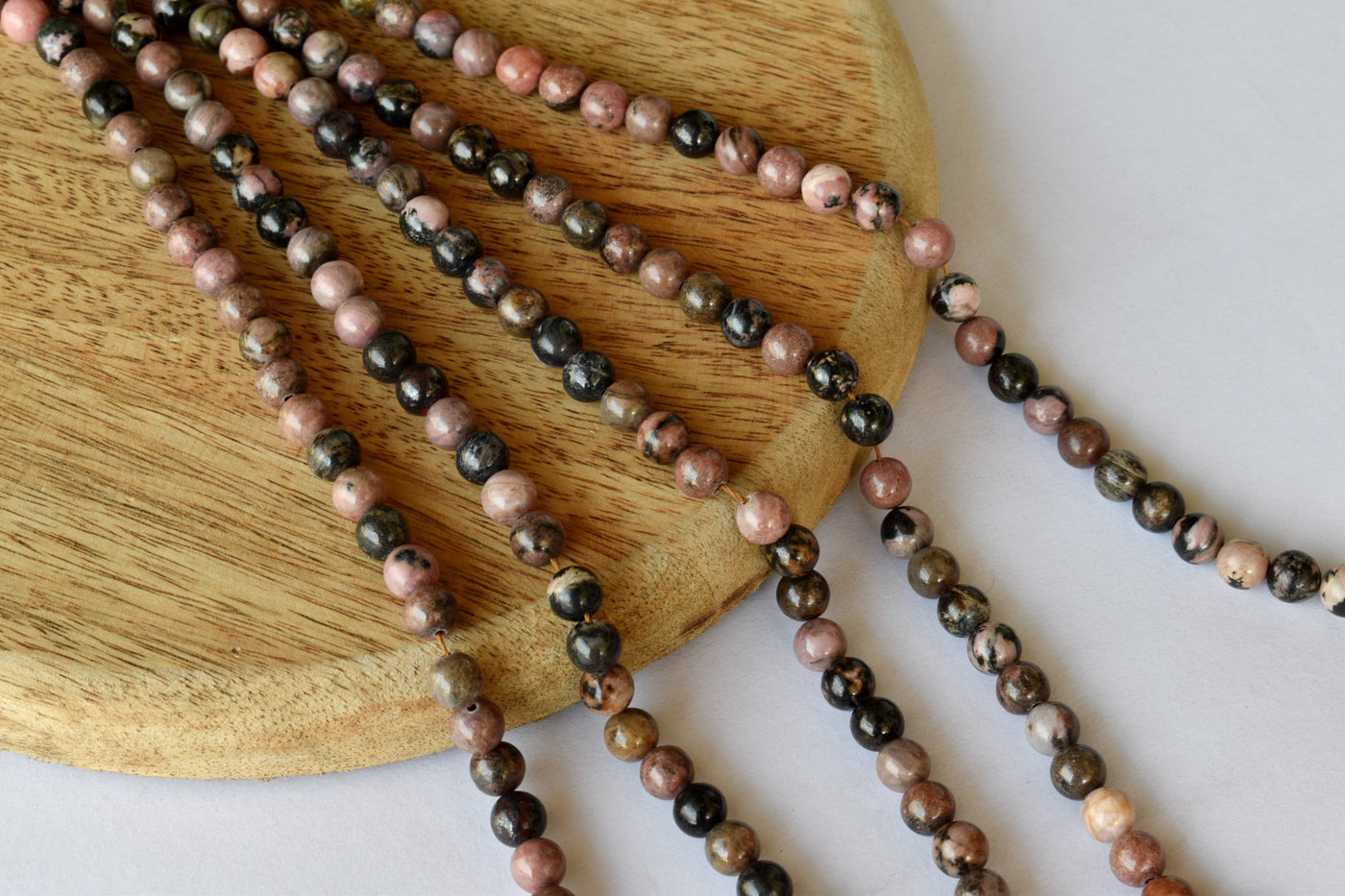 Rhodonite Beads, Natural Round Crystal Beads 4mm to 12mm