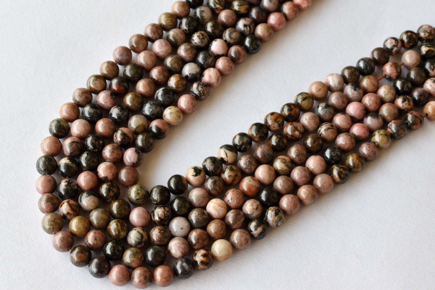 Rhodonite Beads, Natural Round Crystal Beads 4mm to 12mm