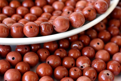 Red Jasper Beads, Natural Round Crystal Beads 4mm to 12mm