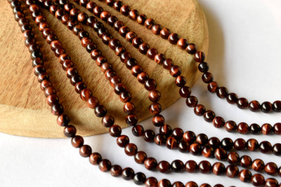 Red Tiger Eye Beads, Natural Round Crystal Beads 4mm to 12mm