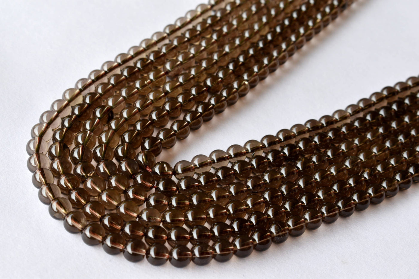 Smokey Quartz Beads, Natural Round Crystal Beads 4mm to 12mm