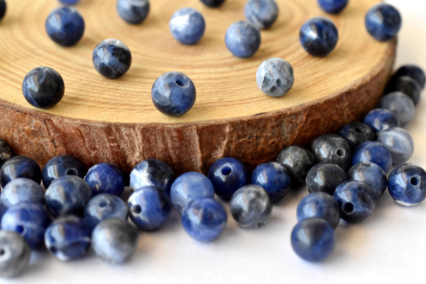 Sodalite Beads, Natural Round Crystal Beads 4mm to 12mm