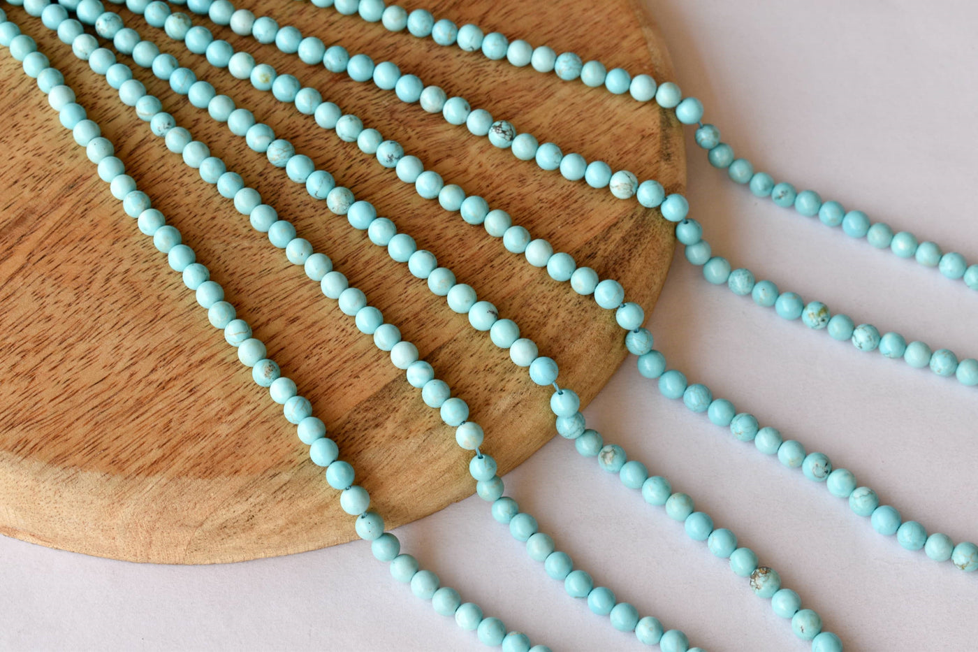 Turquoise Howlite Beads, Natural Round Crystal Beads 4mm to 10mm