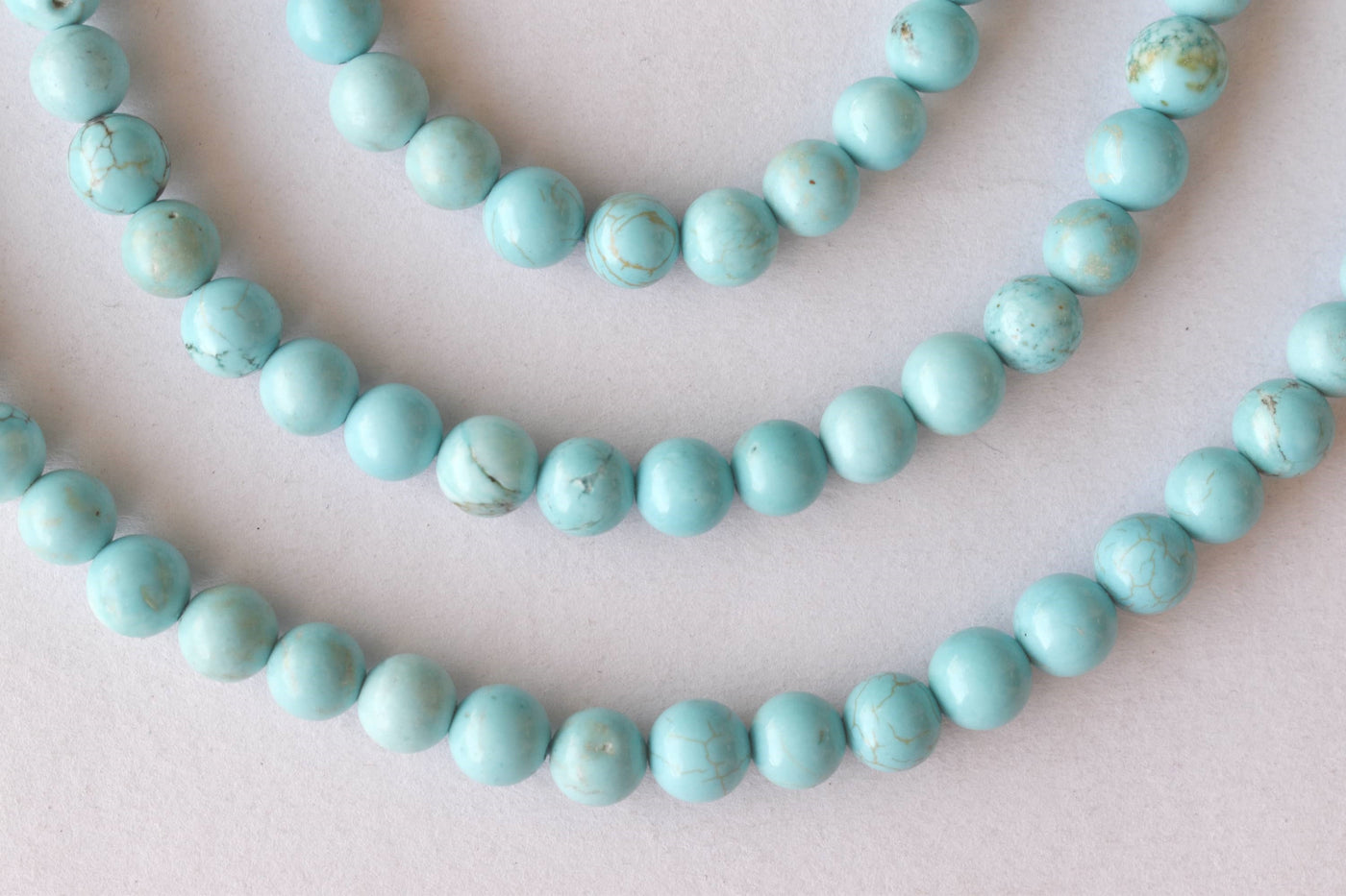 Turquoise Howlite Beads, Natural Round Crystal Beads 4mm to 10mm