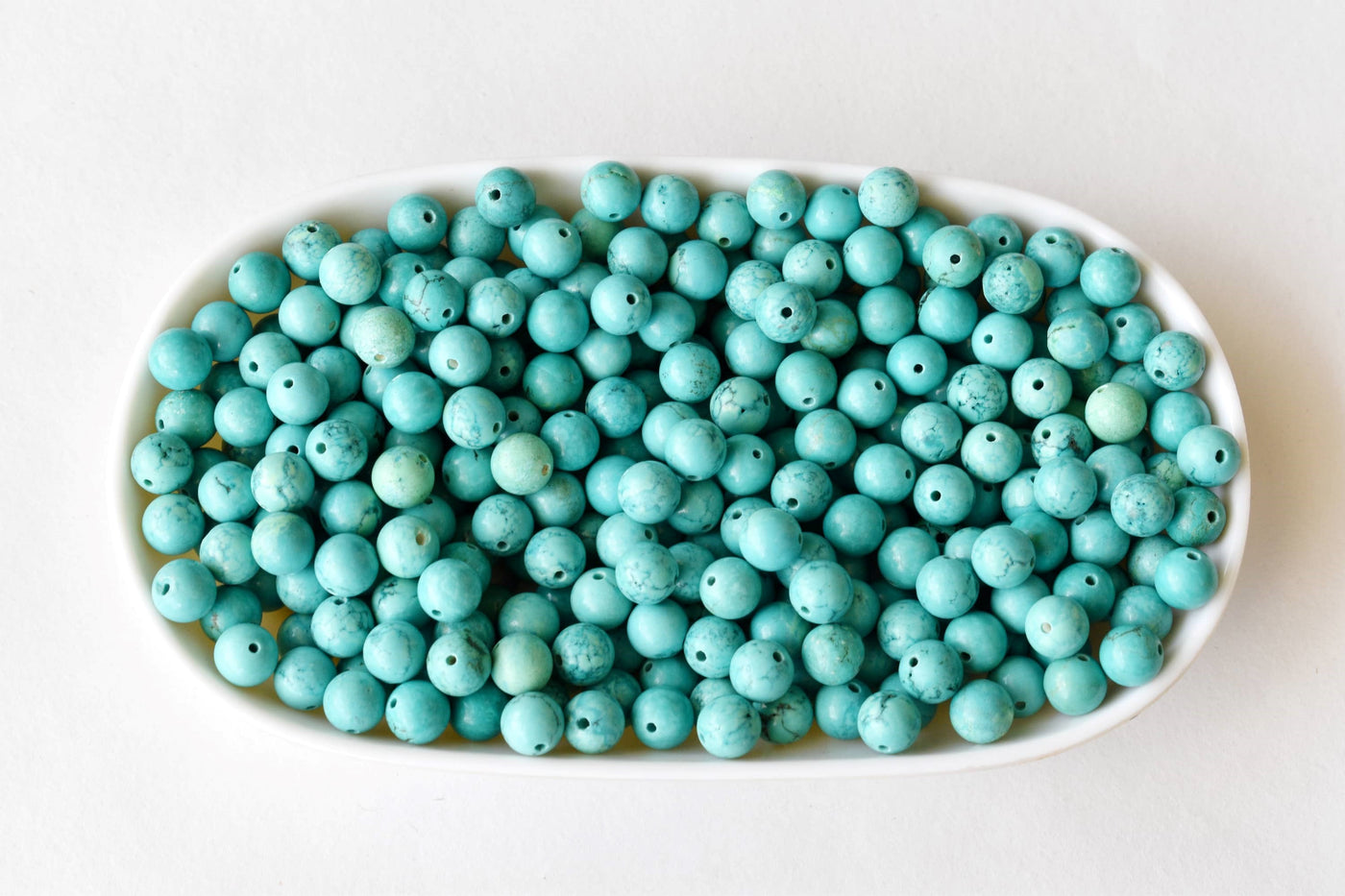 Turquoise Howlite Beads, Natural Round Crystal Beads 4mm to 10mm