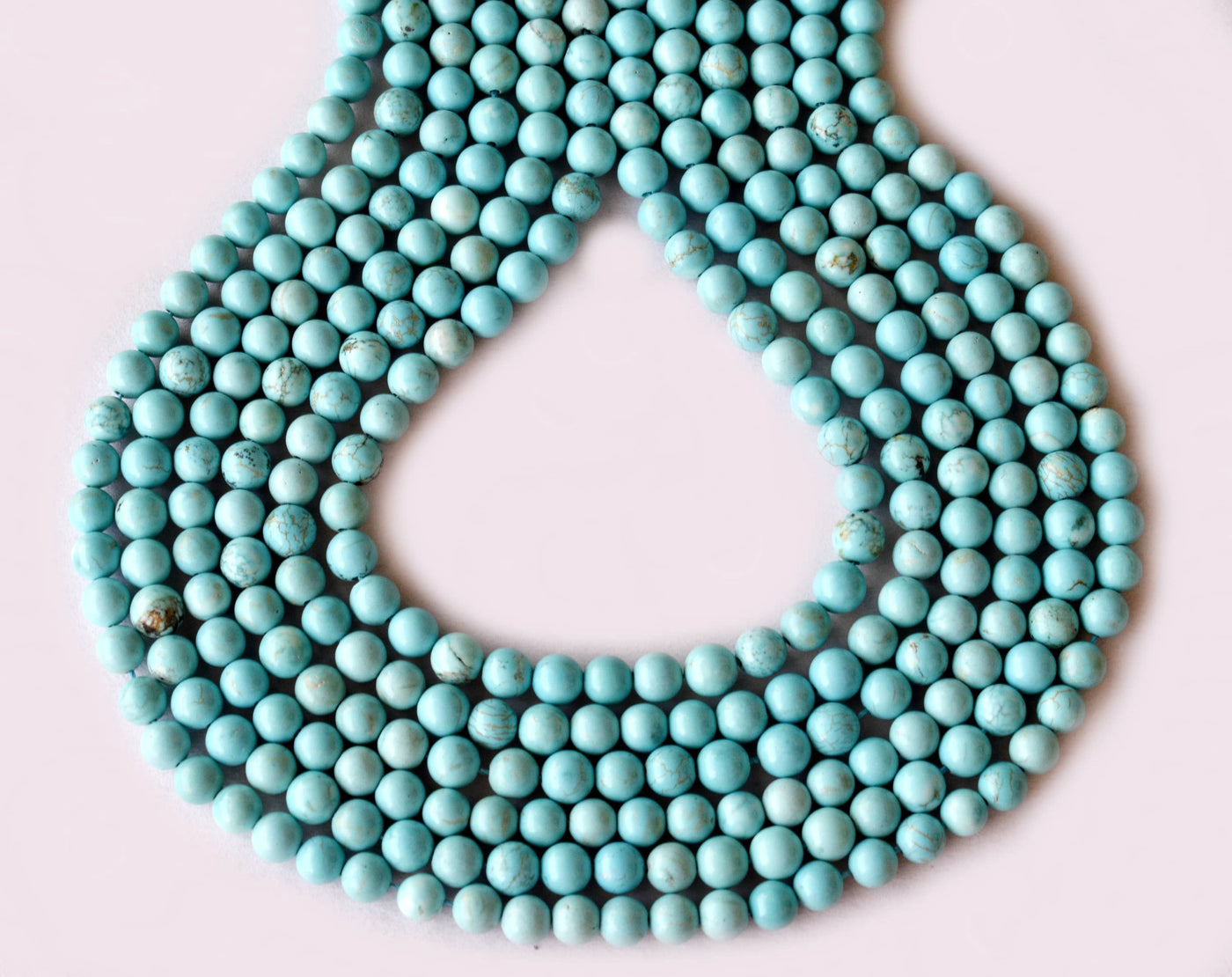 Turquoise Howlite Beads, Natural Round Crystal Beads 4mm to 10mm