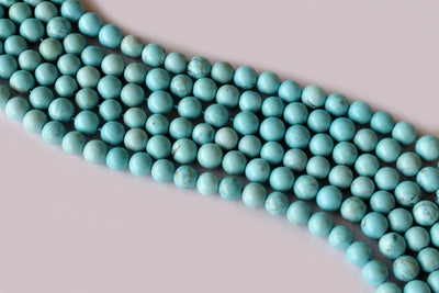 Turquoise Howlite Beads, Natural Round Crystal Beads 4mm to 10mm