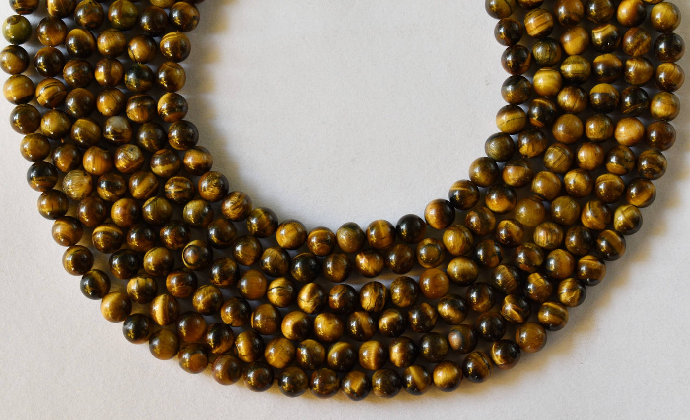 Tiger Eye Beads, Natural Round Crystal Beads 4mm to 16mm