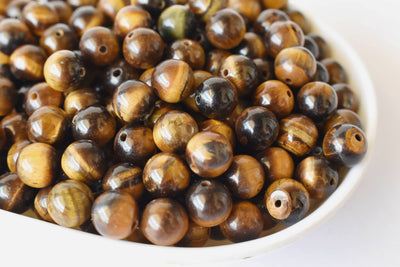 Tiger Eye Beads, Natural Round Crystal Beads 4mm to 16mm