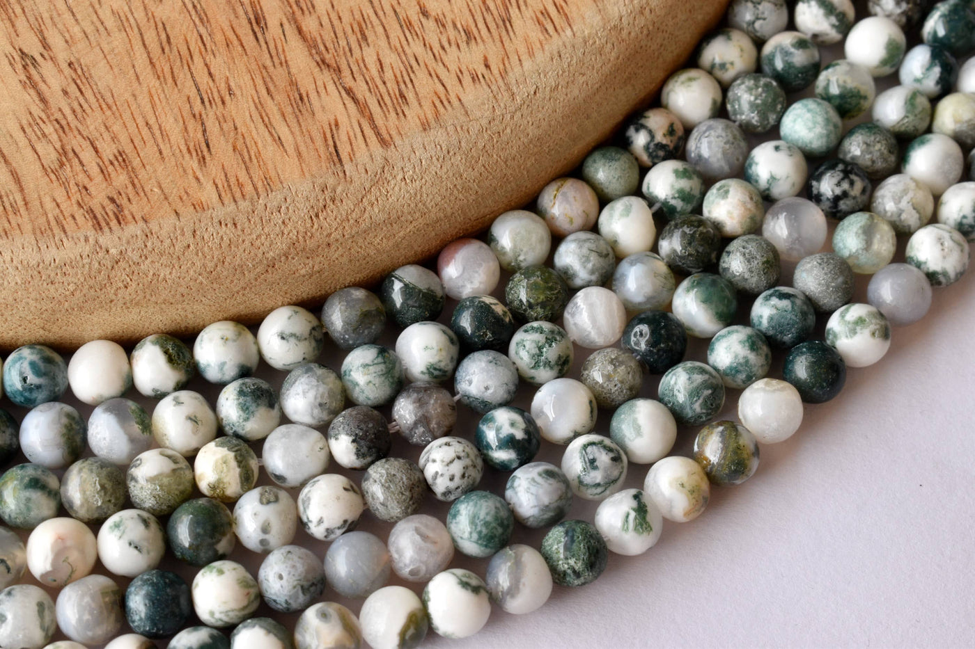 Tree Agate Beads, Natural Round Crystal Beads 4mm to 10mm