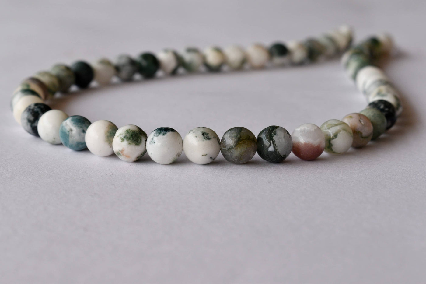 Tree Agate Beads, Natural Round Crystal Beads 4mm to 10mm