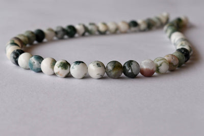 Tree Agate Beads, Natural Round Crystal Beads 4mm to 10mm