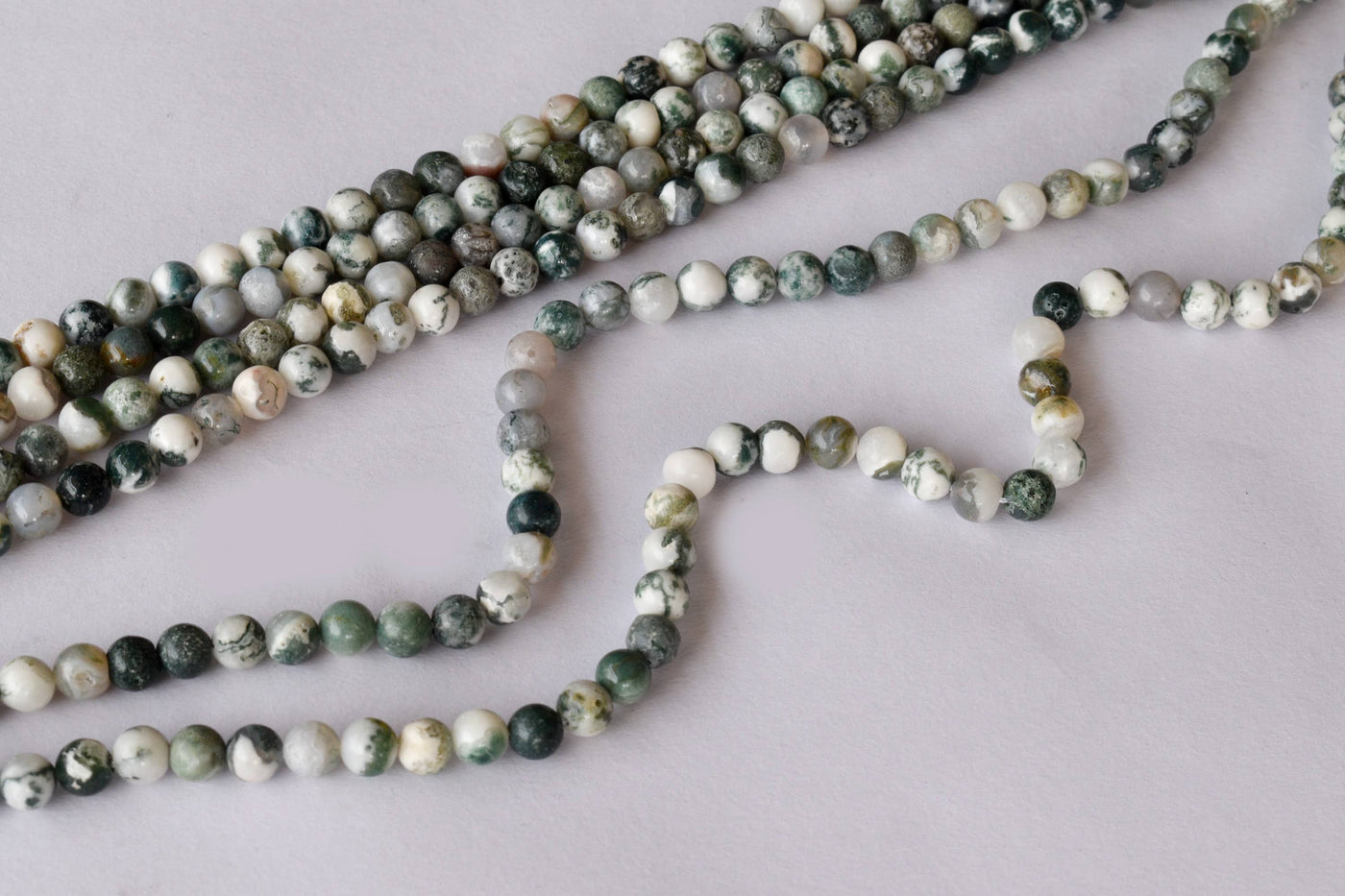 Tree Agate Beads, Natural Round Crystal Beads 4mm to 10mm